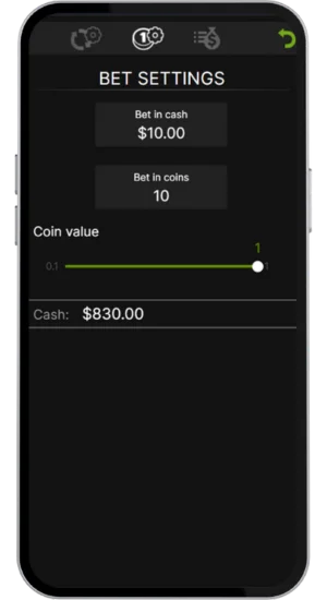 Select your bet amount